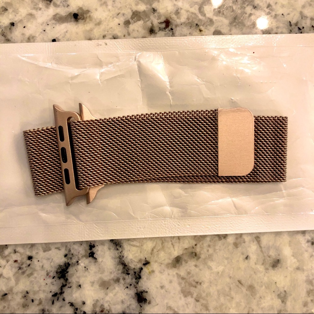 44mm Rose Gold Stainless Steel Mesh Loop Band